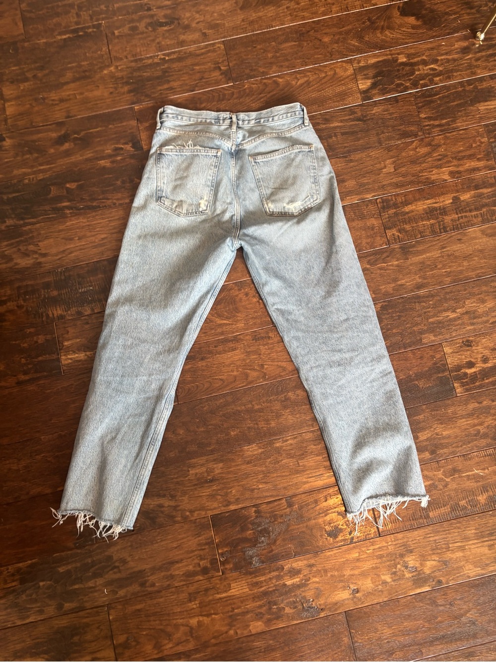Agolde Women's Faded Light Blue High-Rise Jeans - Picture 3 of 4